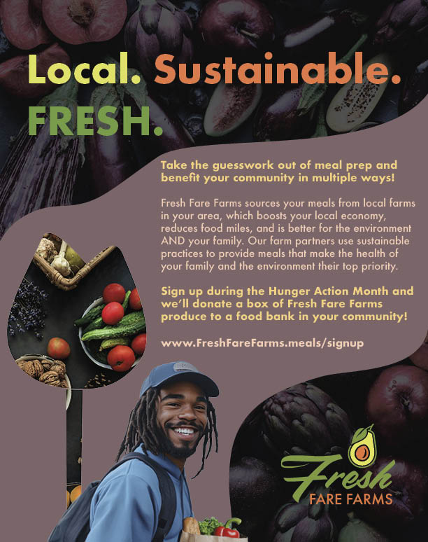 Fresh Fare Farms local sustainable fresh promotional flyer