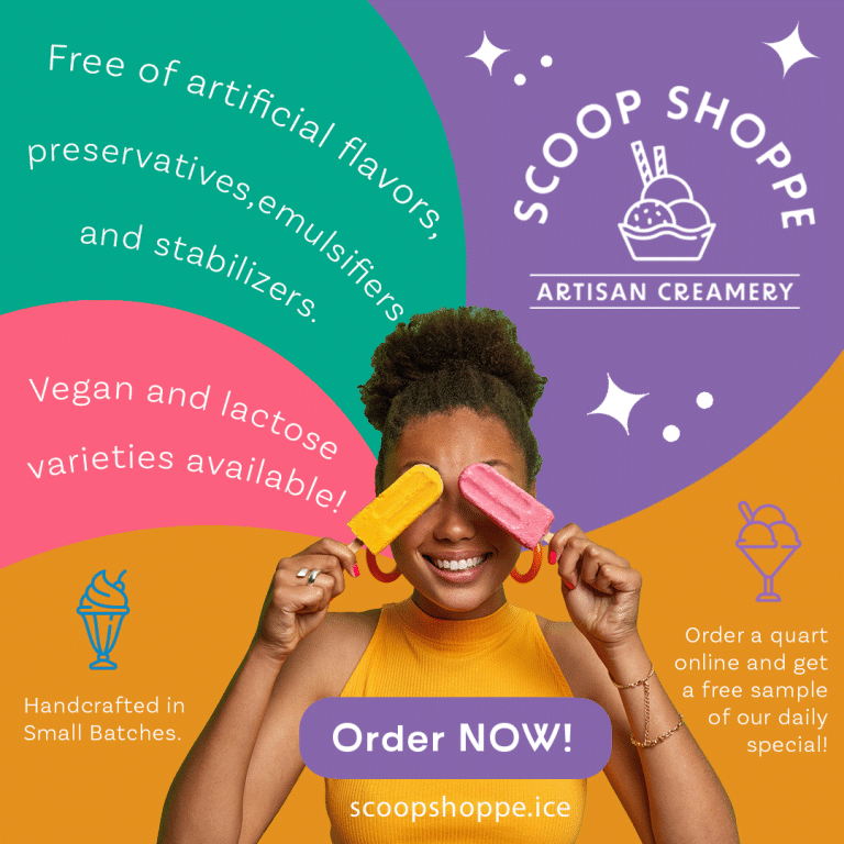Scoop Shoppe Artisan Creamery promotional graphic