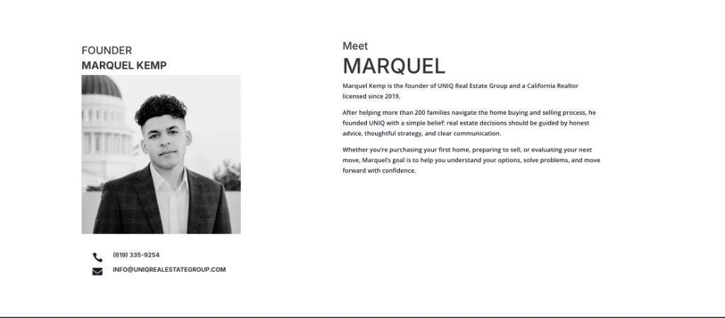New UNIQ meet the founder section