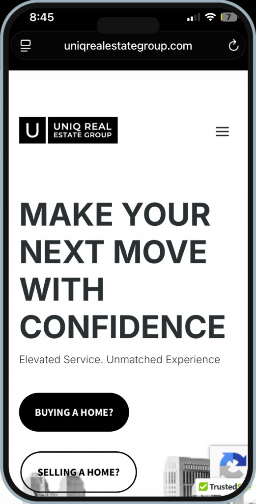 New UNIQ hero on mobile