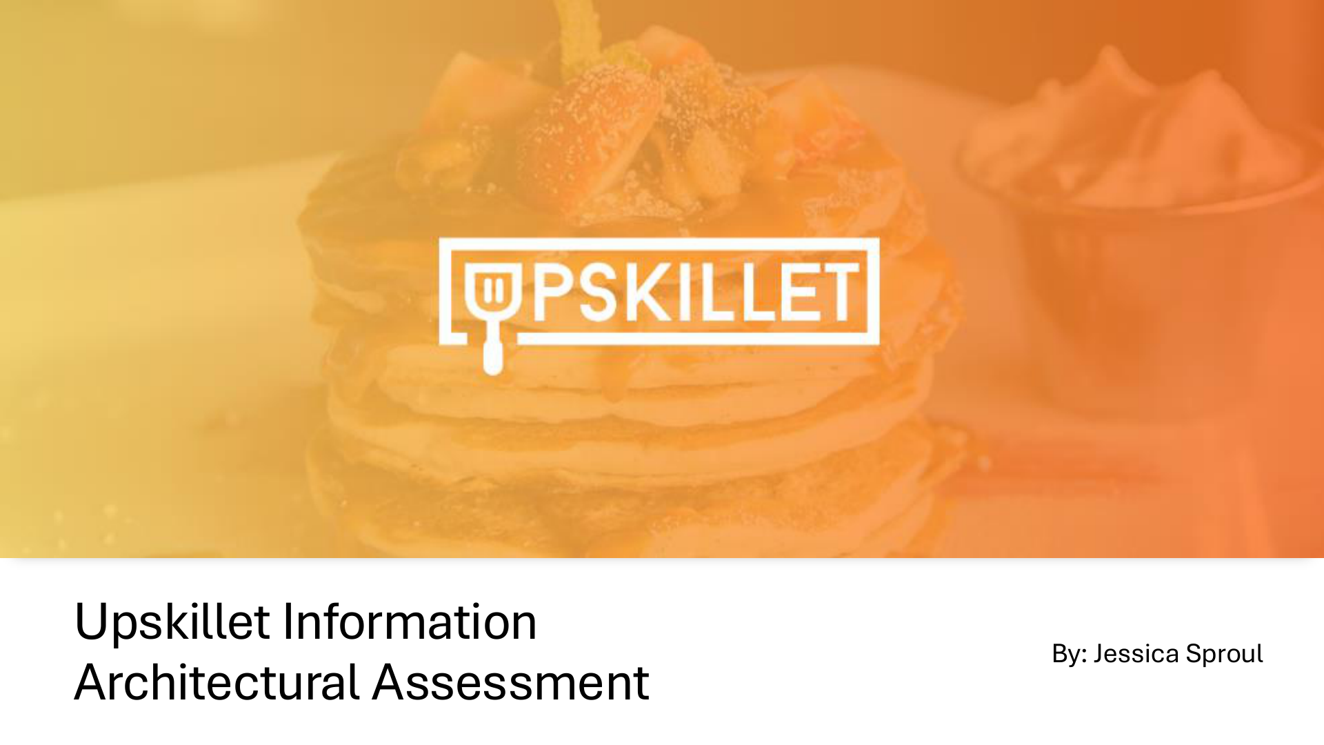 Upskillet information architecture assessment cover