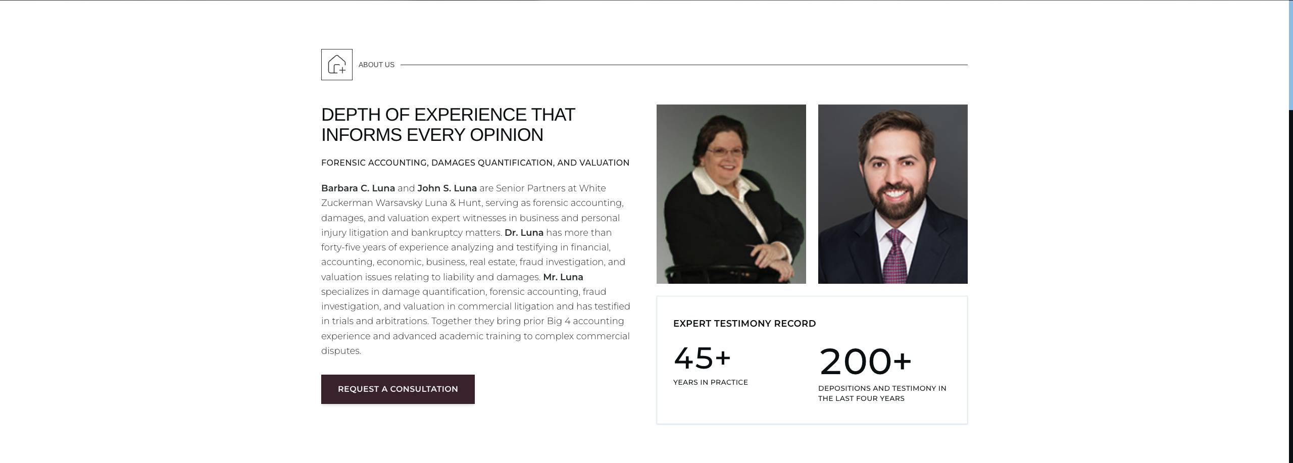 White Zuckerman about section with partner portraits